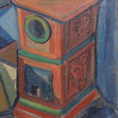 Dipinto di Alvaro Monnini,Interno con stufa,Alvaro Monnini,Alvaro Monnini,Alvaro Monnini,Alvaro Monnini,Alvaro Monnini,Alvaro Monnini