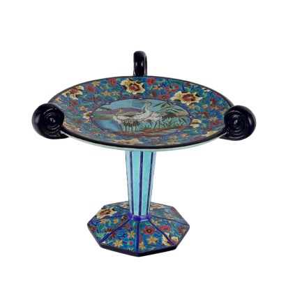 Alzata in Ceramica Smaltata Émaux de Longwy