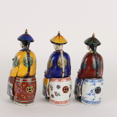 Imperatori Cinesi Gruppo di Tre Statuine