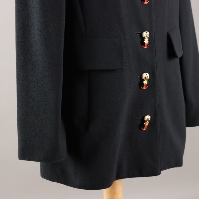 Giacca Vintage con Bottoni in Metallo