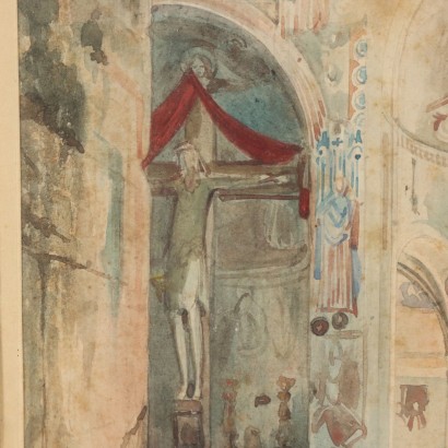 Gemälde von Luigi Bisi, Das antike Baptisterium von Gravedona, Luigi Bisi, Luigi Bisi, Luigi Bisi, Luigi Bisi, Luigi Bisi, Luigi Bisi, Luigi Bisi, Luigi Bisi