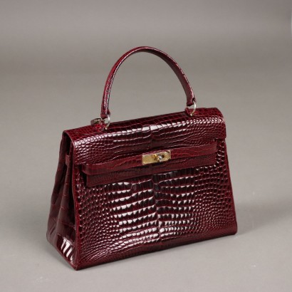 Pirovano Vintage Borsa Cocco Bordeaux