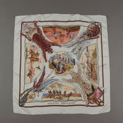 Hermes Foulard Vintage Chasses Exotiques