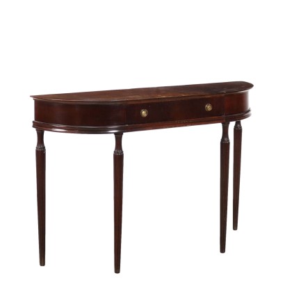Vintage Console Ebony Painted Wood Italy 1940s-1950s