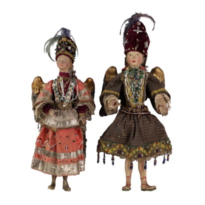 Pair of Angels Wooden Sculptures