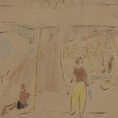 Drawing by Mario Vellani Marchi,Lido,Mario Vellani Marchi,Mario Vellani Marchi,Mario Vellani Marchi