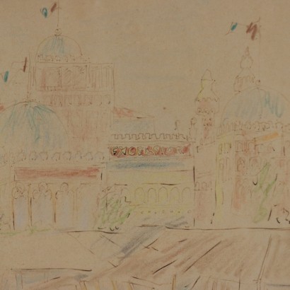 Drawing by Mario Vellani Marchi,Lido,Mario Vellani Marchi,Mario Vellani Marchi,Mario Vellani Marchi