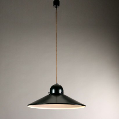 Vintage Stilnovo Ceiling Lamp Aluminium Italy 1980s