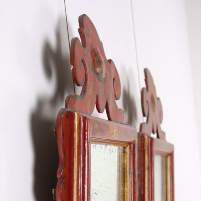 Pair of lacquered mirrors