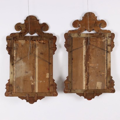 Pair of lacquered mirrors