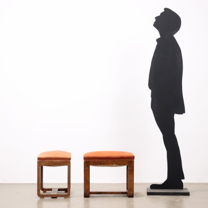 Pair of stools, Pair of Art Deco stools