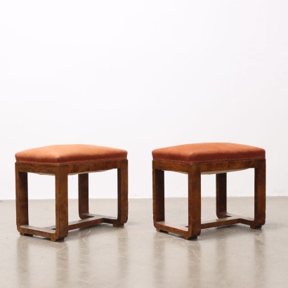 Pair of stools, Pair of Art Deco stools