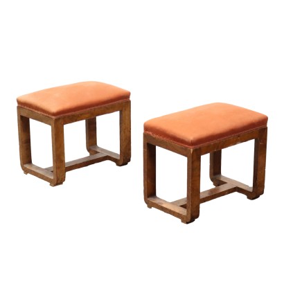 Pair of stools, Pair of Art Deco stools