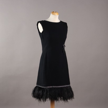 Vintage Dress with Feathers