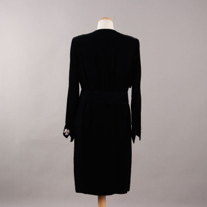 Vintage Dress with Gold Embroidery