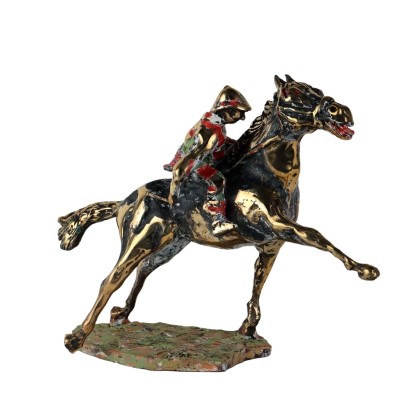 Contemporary Sculpture Bronze Armando Riva Horse Italy 2015