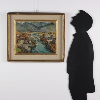 Painting by Giovanni da Busnago,Landscape with river,Giovanni da Busnago,Giovanni da Busnago,Giovanni da Busnago,Giovanni da Busnago