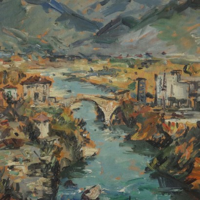 Painting by Giovanni da Busnago,Landscape with river,Giovanni da Busnago,Giovanni da Busnago,Giovanni da Busnago,Giovanni da Busnago