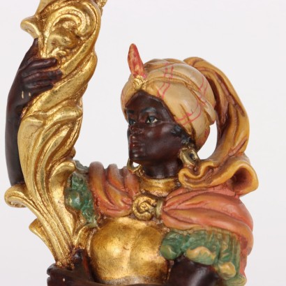 Pair of Blackamoor Wooden Candle Holders