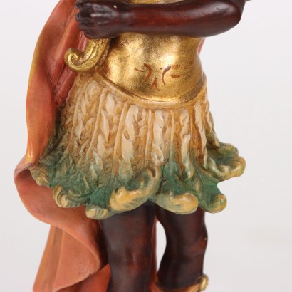 Pair of Blackamoor Wooden Candle Holders