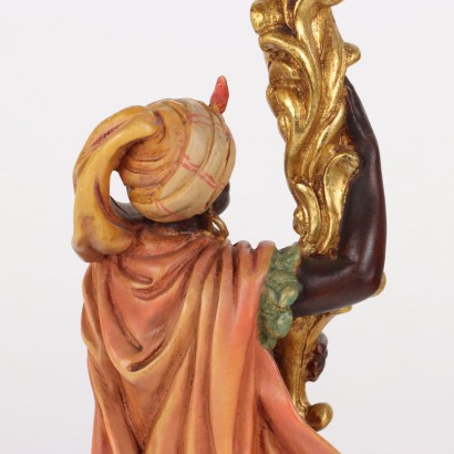 Pair of Blackamoor Wooden Candle Holders