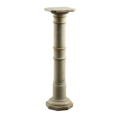 Antique Column White Marble Italy XX Century