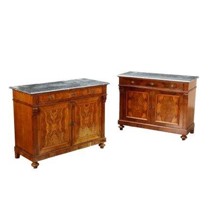 Antique Cupboards Umbertino Poplar Italy XIX Century