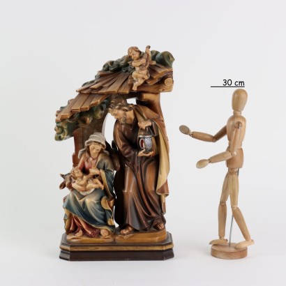 Holy Family in Wood Manufacture of the Holy Family in Wood 20th-21st Century