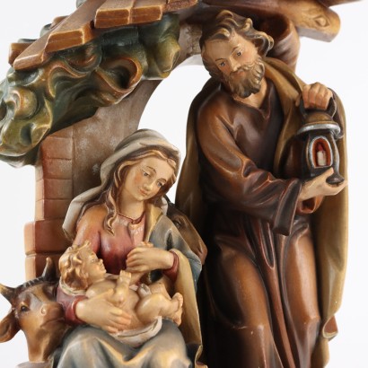 Holy Family in Wood Manufacture of the Holy Family in Wood 20th-21st Century