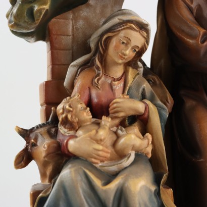 Holy Family in Wood Manufacture of the Holy Family in Wood 20th-21st Century