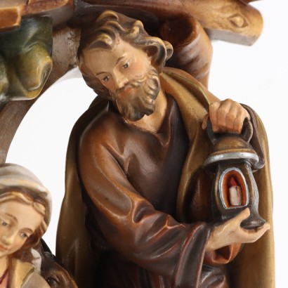Holy Family in Wood Manufacture of the Holy Family in Wood 20th-21st Century