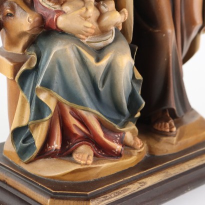 Holy Family in Wood Manufacture of the Holy Family in Wood 20th-21st Century