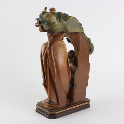Holy Family in Wood Manufacture of the Holy Family in Wood 20th-21st Century