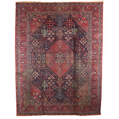 Antique Joshagan Carpet Cotton Wool Heavy Knot Iran 136 x 106 In
