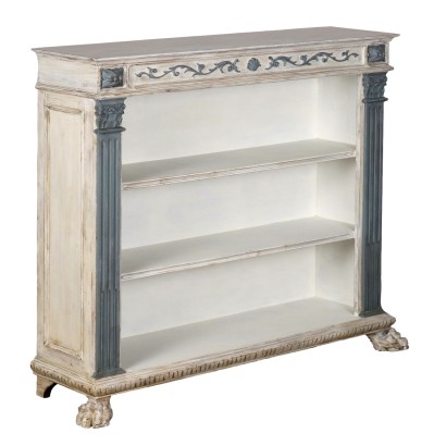 Antique Bookcase Neo-Renaissance Style Lacquered Wood XX Century