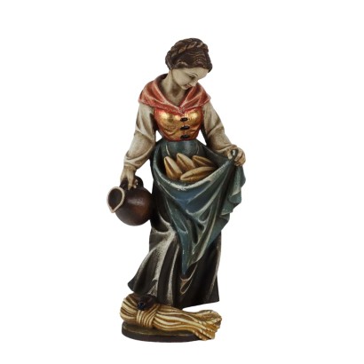Antique Wooden Sculpture Albert Comploj Val Gardena XX Century