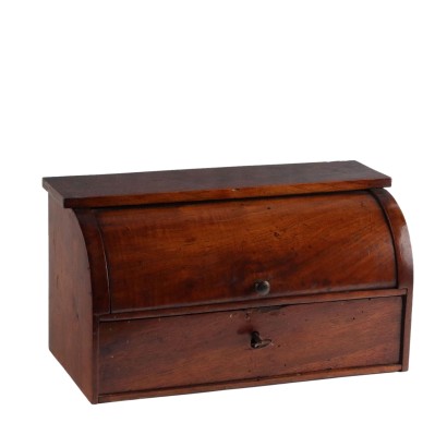 Antique Box Walnut Drawer Italy XIX-XX Century