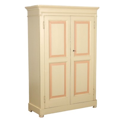 Antique Wardrobe Lacquered Wood Italy XIX Century