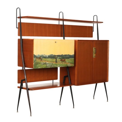 Vintage Cabinet Silvio Cavatorta Teak Veneer Italy 1960s