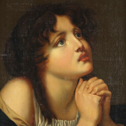 Dipinto Ritratto di Fanciulla in Preghie,Ritratto di fanciulla in preghiera
