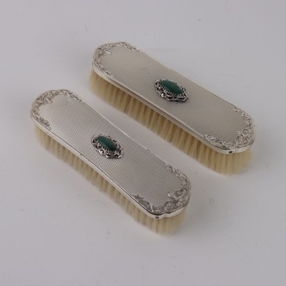 Ensemble de Toilette en Argent et Malachite