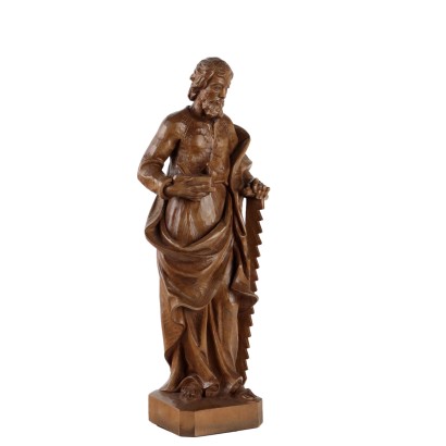 Antique Sculpture Saint Joseph Wood Italy XX Century