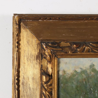 Dipinto di Giovanni Cavalli,Laghetto con cigni,Giovanni Cavalli,Giovanni Cavalli,Giovanni Cavalli