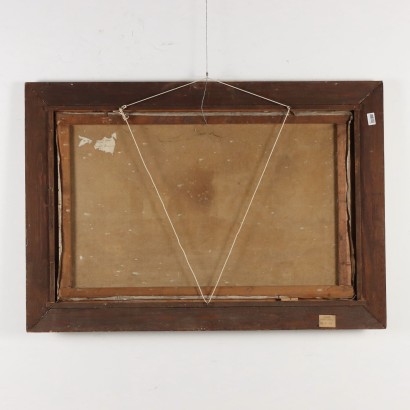 Dipinto di Giovanni Cavalli,Laghetto con cigni,Giovanni Cavalli,Giovanni Cavalli,Giovanni Cavalli