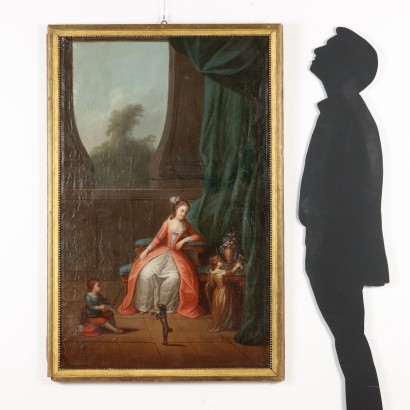 Dipinto Scena di interno con Figure