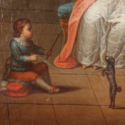 Dipinto Scena di interno con Figure