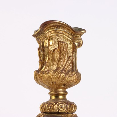 Coppia di Candelieri in Bronzo Dorato