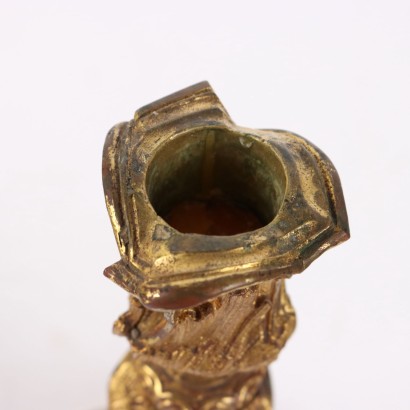 Coppia di Candelieri in Bronzo Dorato