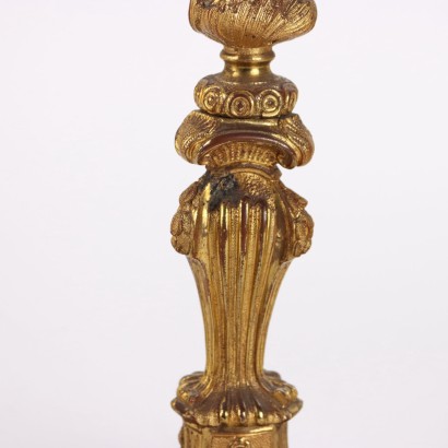 Coppia di Candelieri in Bronzo Dorato