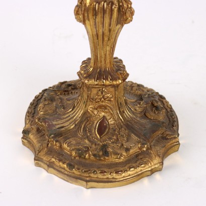 Coppia di Candelieri in Bronzo Dorato